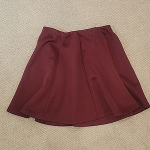 Maroon Flare Skirt